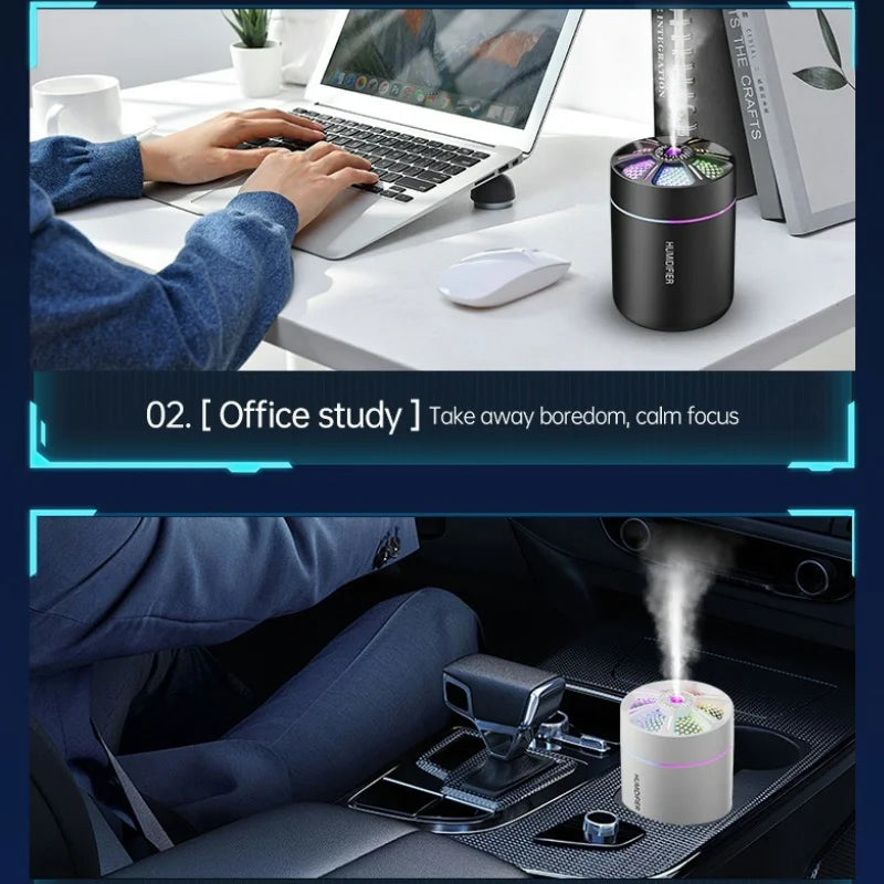 KEBETEME Mini USB Humidifier – 180ml Cool Mist Air Freshener