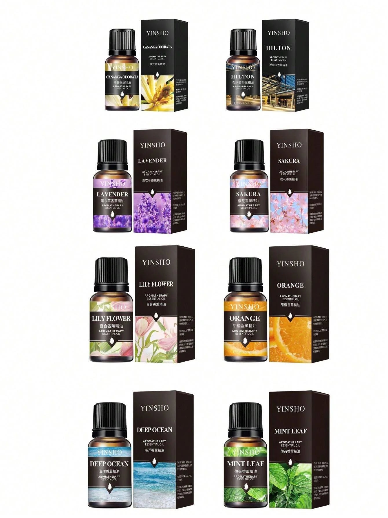 PureEssence™ Essential Oil Refill – 10ml Aromatherapy Fragrance Bottles