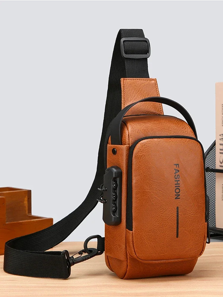 Sling Shoulder Bag with Anti-theft USB