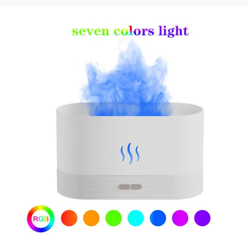 FlameGlow™ LED Aroma Diffuser Night Light – 2-in-1 Mist & Mood Light