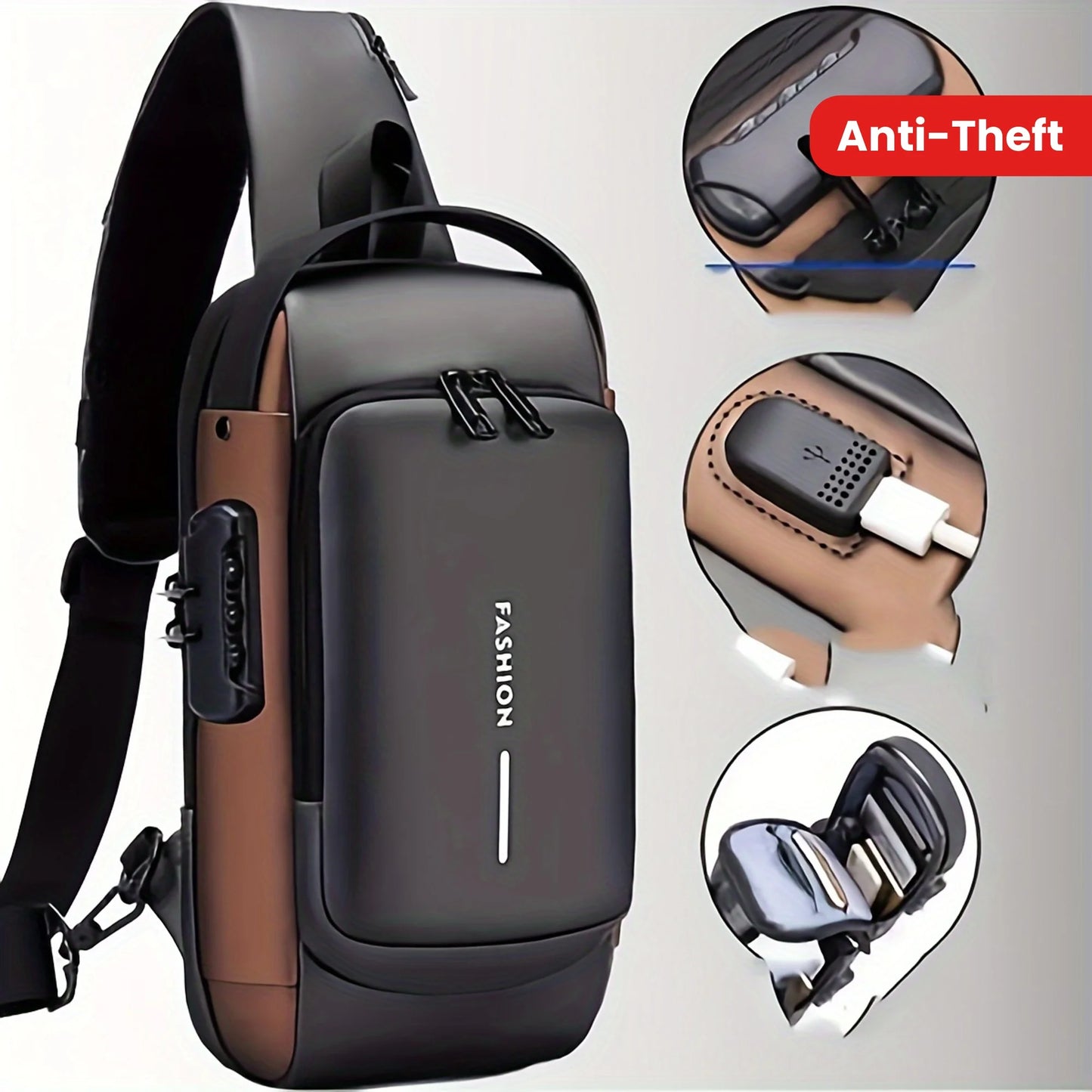 Anti-Theft Password Lock Chest Bag