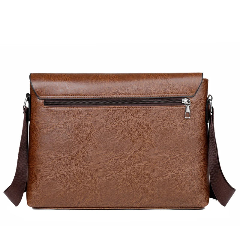YUESKANGAROO Men’s Casual PU Leather Flap Shoulder Bag