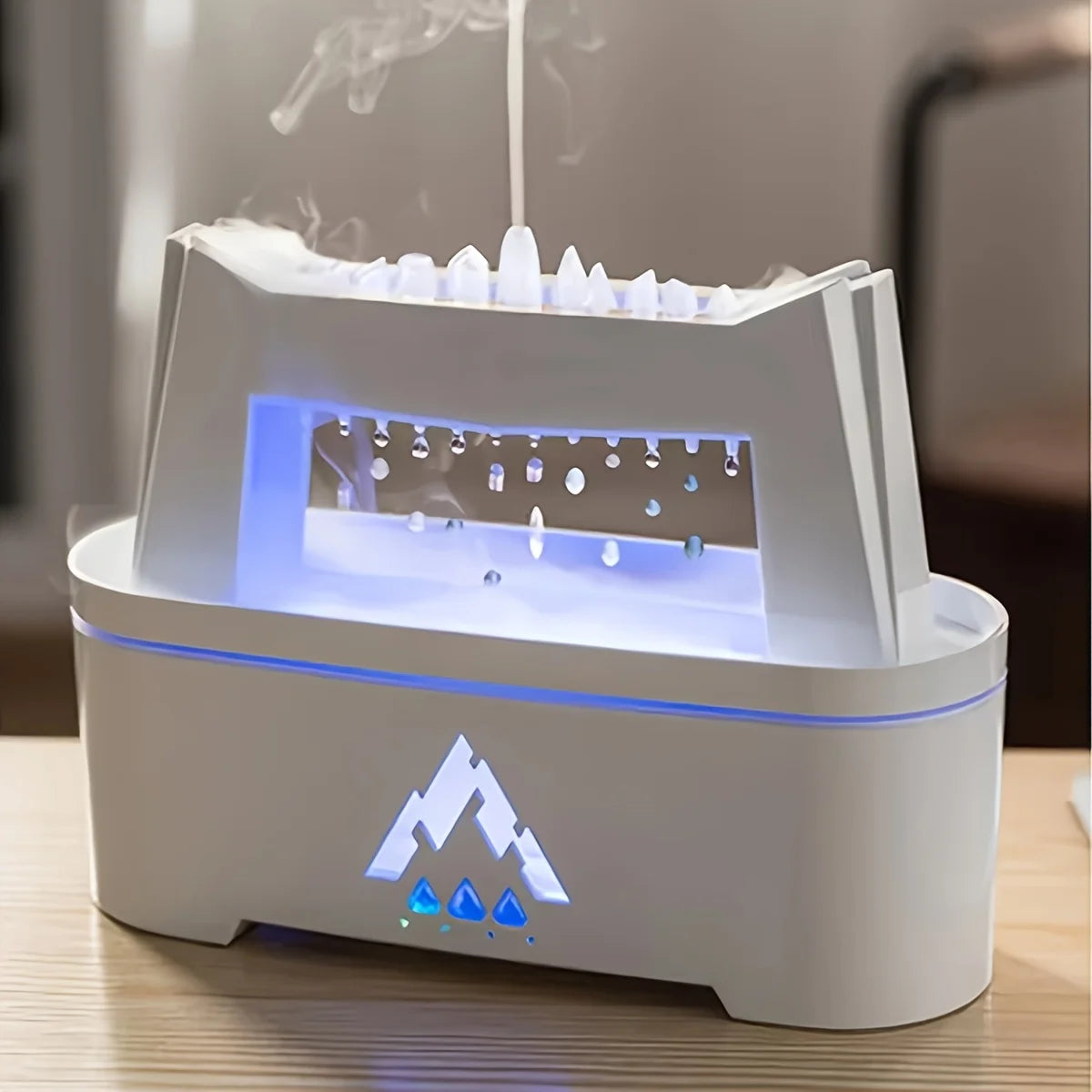 Soundwave technology Raindrop Humidifier with Aromatherapy Essential Oil Diffuser, 10.14oz