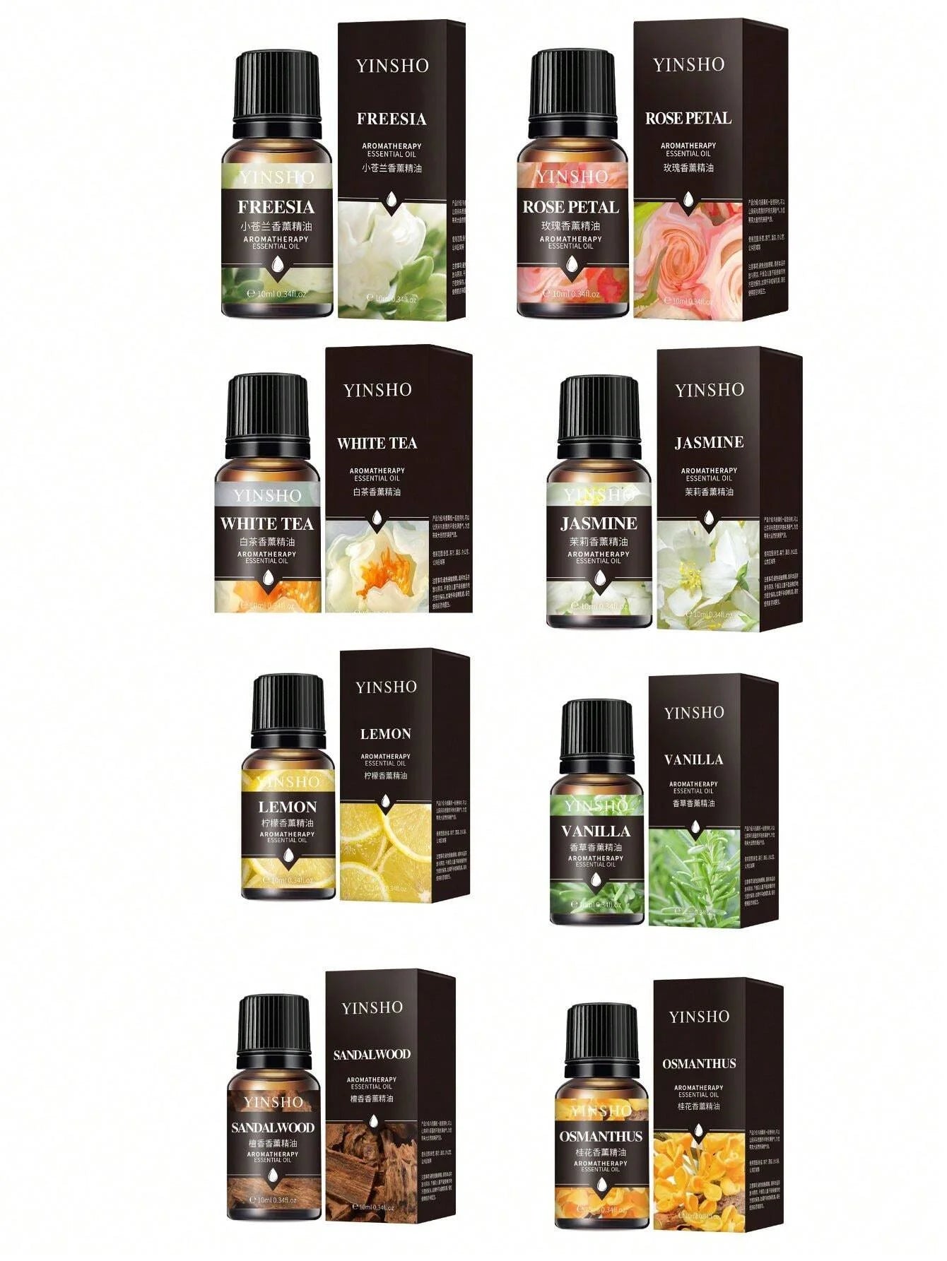 PureEssence™ Essential Oil Refill – 10ml Aromatherapy Fragrance Bottles